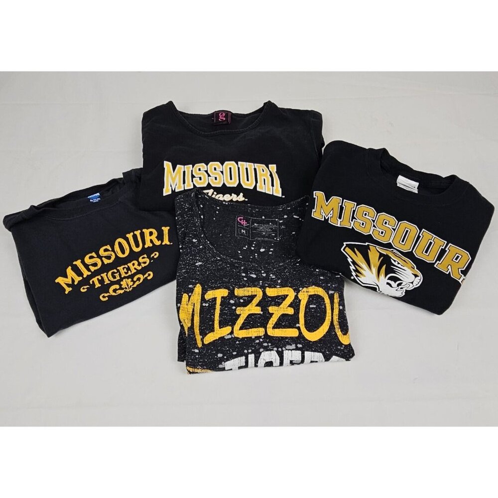 Lot Of 4 Missouri Tigers‎ Women's Size Med. T-Shirts. Short & Longsleeve